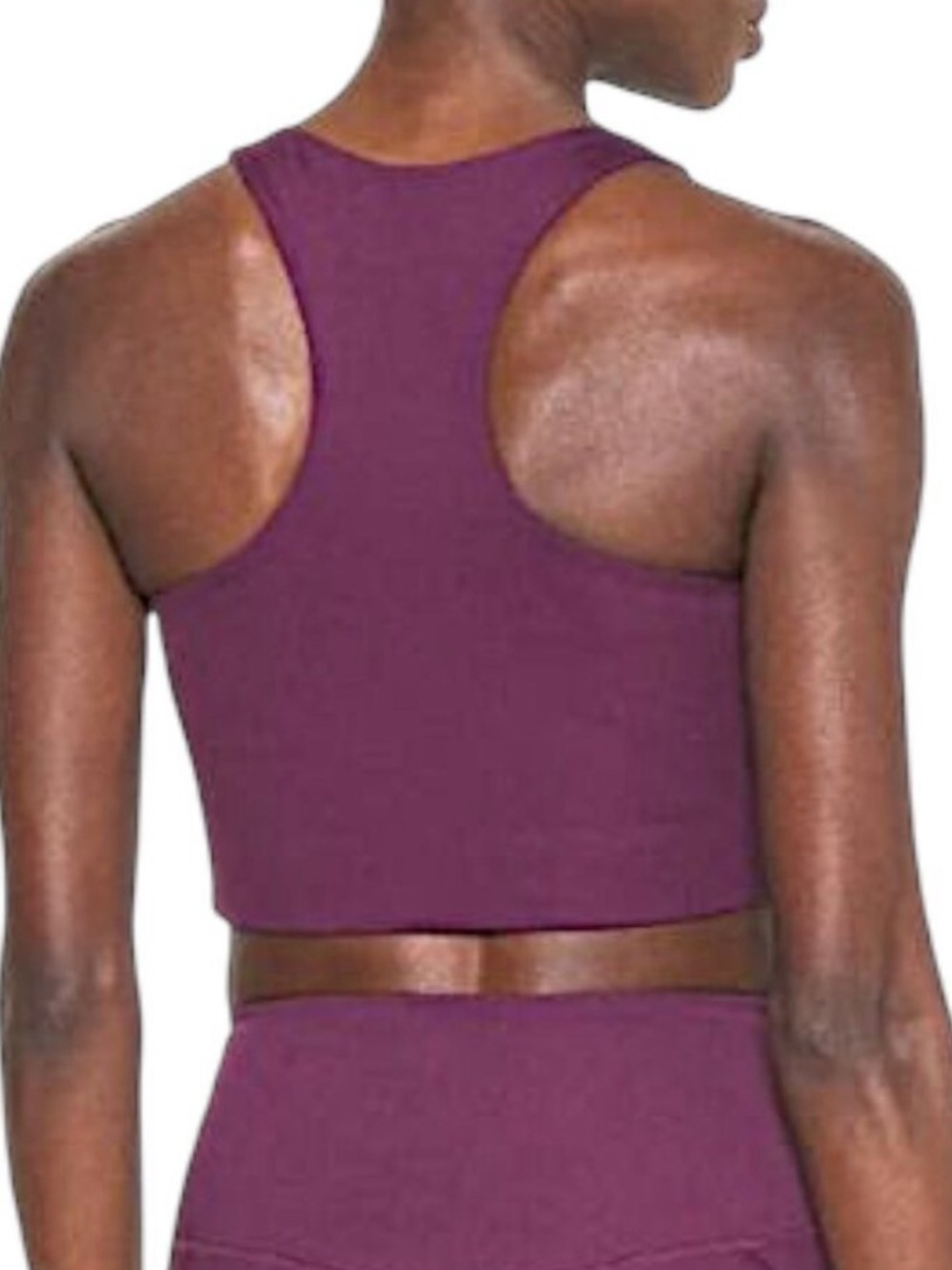 girlfriend collective Paloma Racerback Sports Bra in Plum - Picture 4 of 8